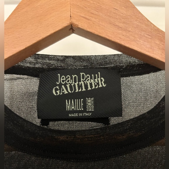 Jean Paul Gaultier SS 2002 Vintage Mesh Picasso Appliqué Madonna Eyes Pullover - Picture 5 of 16